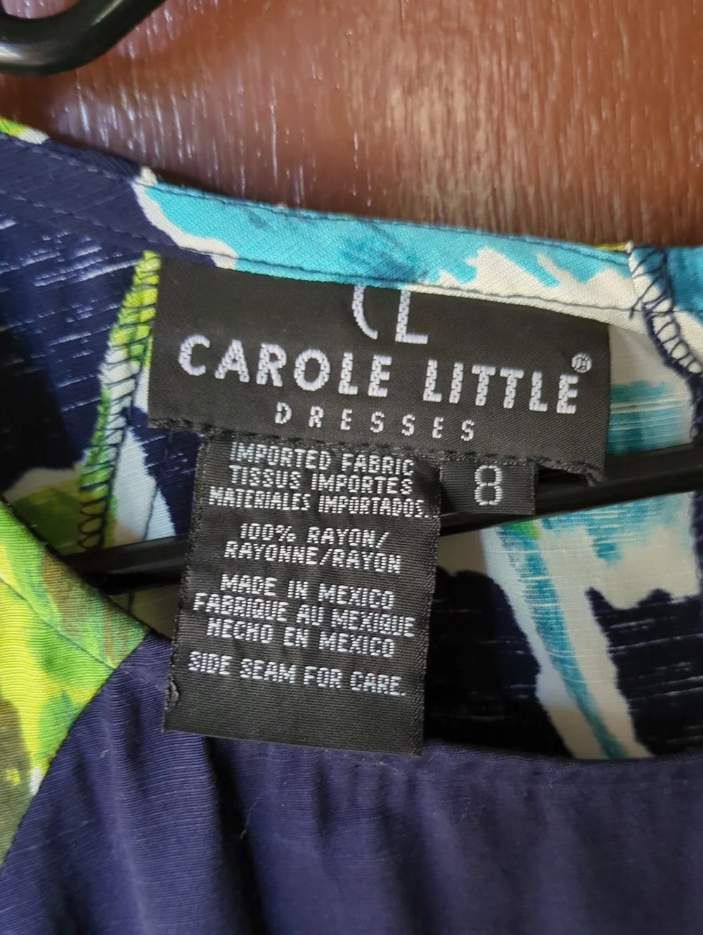Carole Little Floral Two-Piece Dress Set - Blue,White, Green Print Size 8